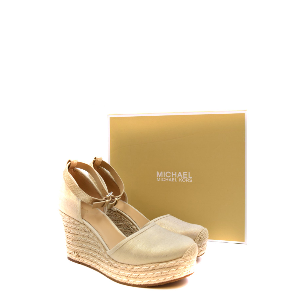 Michael kors gold hot sale wedge shoes