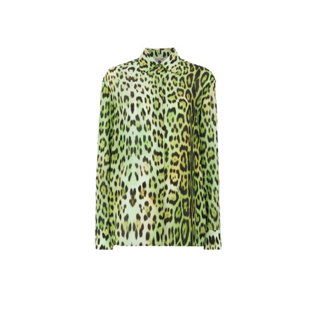 Shirt Roberto Cavalli green QKT704 7HF53